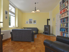 Bright ground floor apartment in Blankenburg in the Harz Mountains with wood stove and library